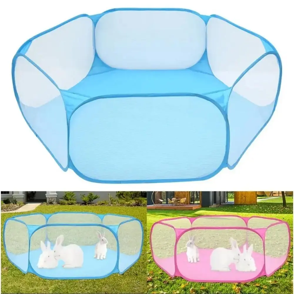 2026 New Portable Pop-Up Small Pet Playpen Tent - 47” x 15”, Breathable Outdoor Exercise Fence, Compact Storage, Easy-to-Clean, Long-Lasting Safe Space for Guinea Pigs & Rabbits, Proper Ventilation, Quick Setup