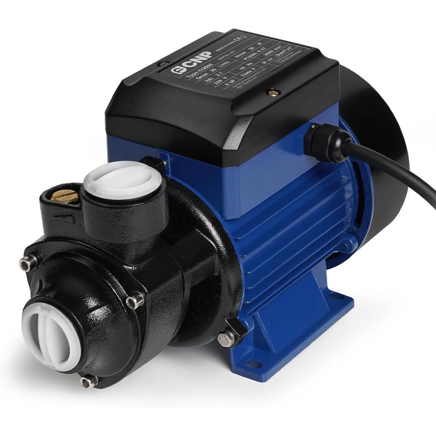 Water Transfer Pump 1/2HP 570GPH 115V 118ft Height Shallow Well Pump Vortex Clean Water Pump for Household Water Booster,Garden Lawn Irrigation,Pond Water