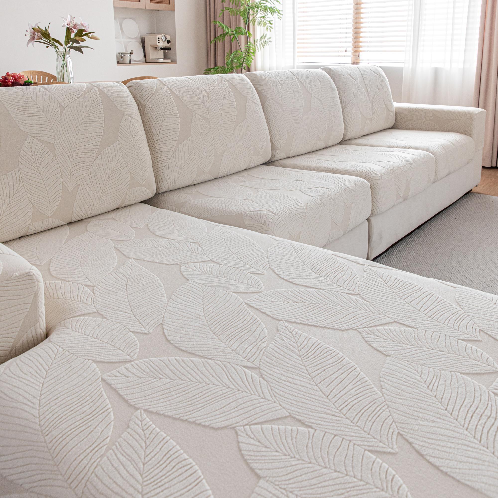 1 Count Elastic Sofa Seat Cover, Modern Anti-Slip Universal Slipcover for L-Shaped and 1–4-Seater Sofas, Elastic Sofa Slipcover, Dustproof Couch Protector, Washable Sofa Slipcover