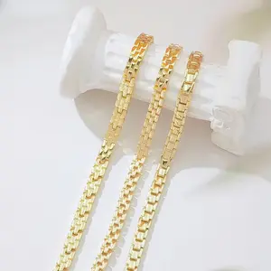 14K Gold Plated Paperclip Chain Bracelet for Women, Dainty Minimalist Rectangular Link Gold Bracelet, Trendy Stackable Jewelry, Lightweight Everyday Wear Bracelet, Perfect for Work, Date Night & Gift