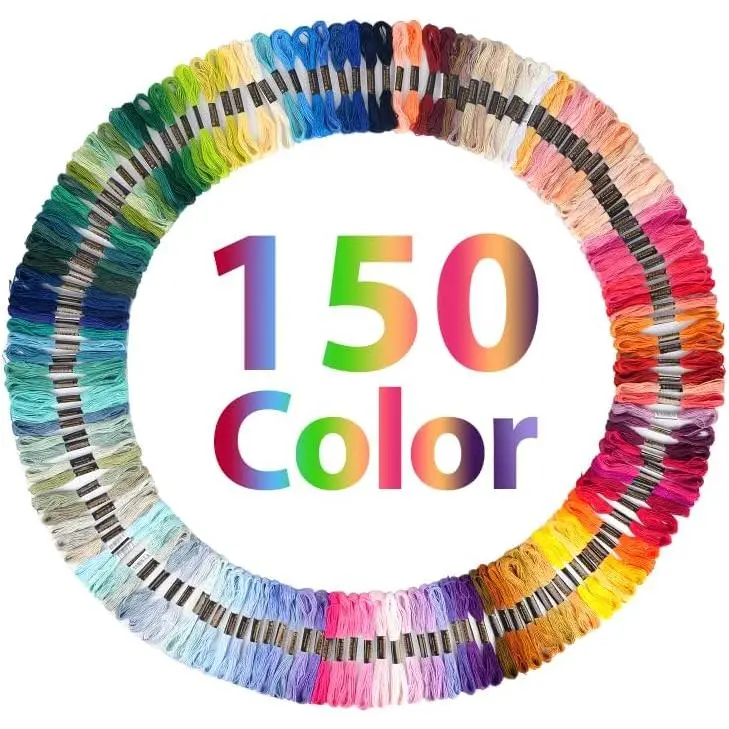 150 Color Skeins Rainbow Color Embroidery Floss,  Threads, Bracelet Yarn, Craft Floss