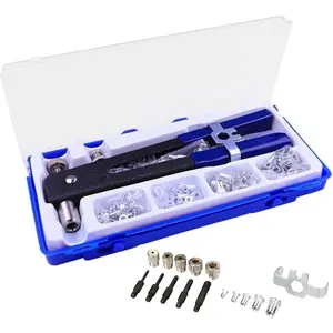 86Pcs Hand Rivet Tool Nut Setter Kit, Blind Riveting, Wrench Nut Sert, Riveter Threaded Insert Tool with Metric Rivet Nuts Assortment M3 M4 M5 M6 M8
