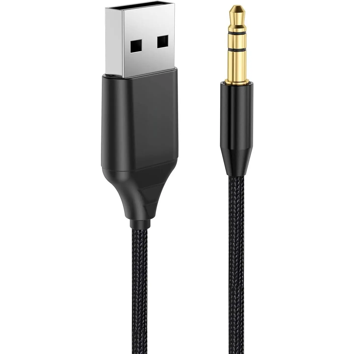BT5.3 Audio Adapter for Phones, Aux to Plug Receiver with USB-3.5mm Jack Kit, Synthetic Phone Accessories for Stereo Speakers Streaming & Hands-Free Calling (A2DP Support), Usb-Aux