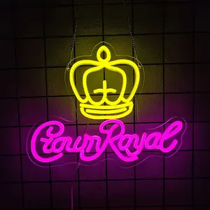 Crown Neon Sign for Bar Wall Decor, Royal Beer Lights Signs Whiskey  Sign for Bar Man Cave Bedroom Home Shop Pub Bistro Party Hotel Game Room Decor Gifts, USB Powered