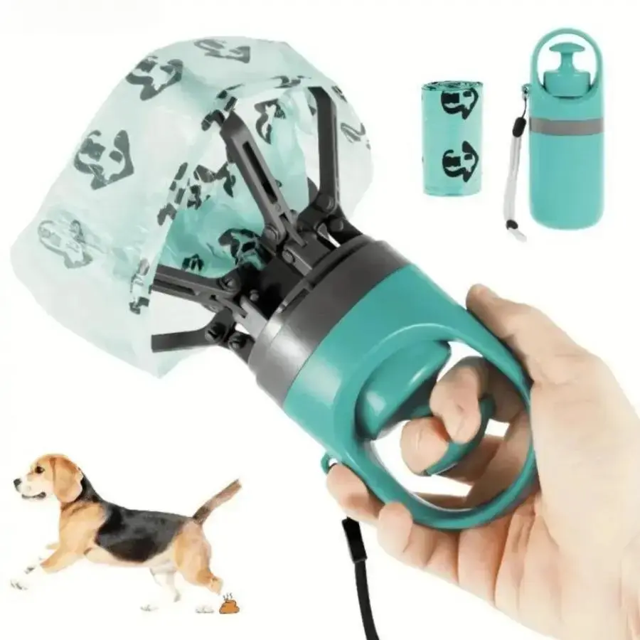 Trending Handheld Dog Waste Scooper with Built-In Bag Holder, Durable Eco-Friendly ABS Plastic Hygienic Cleaner, Compact Portable Pet Poop Collector, Mess-Free Daily Walk Hiking Gear for Small Medium Large Dogs Outdoor Travel