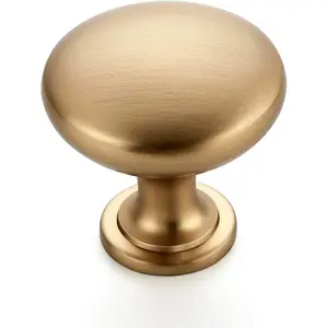 25 Pack Champagne Bronze Cabinet Knobs 1-1/6 Inch Zinc Solid Kitchen Cabinet Pulls Drawer Knobs