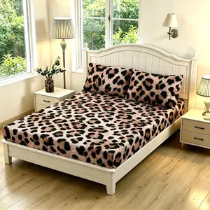 3 Piece Leopard Print Bed Sheet Set, Deep Pocket, Ultra-Fine Fiber, Suitable for All Seasons, Multiple Sizes Available