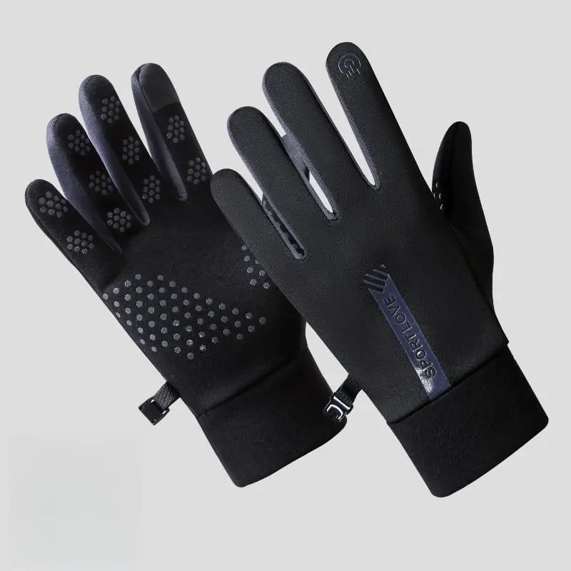 A pair of winter sports warm gloves suitable for both men and women, for cycling, waterproof in winter, for couples, windproof and warm in winter, for driving, anti-slip, with touch screen, Non Slip Gloves