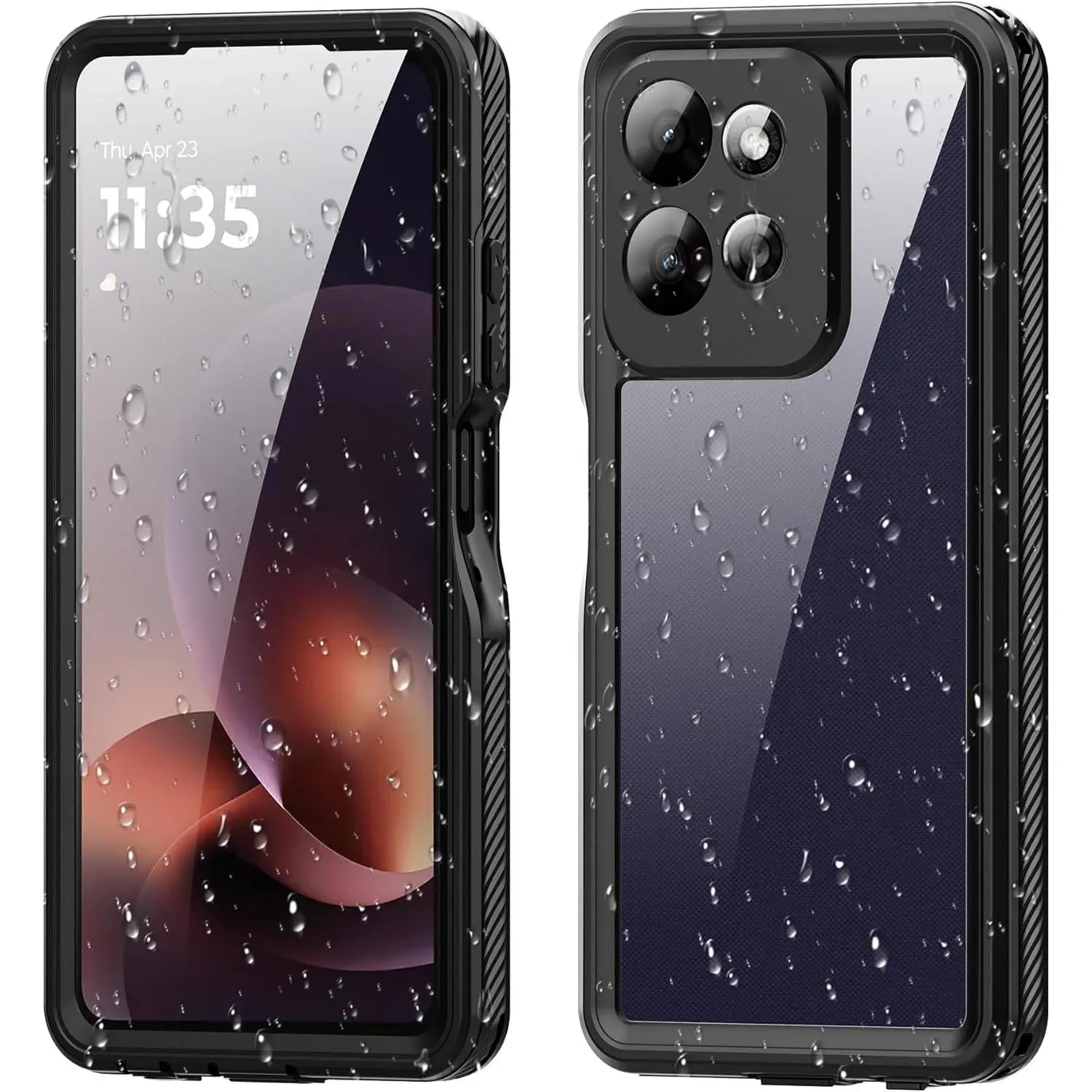 Compatible with Motorola Moto G Power 2026 5G Case 6.7'' Waterproof Dustproof IP68 Underwater Diving Clear Built-in Screen Protection Lanyard 【Military Grade Full Body】