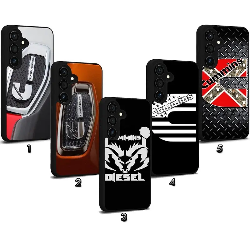 C-Cummins Diesel Engine Logo-Themed Phone Case – Compatible with Galaxy S20/S21/S22/S23/S24/S25/FE/S26 Plus/Ultra/Note 8/9/10/20 | A10/A14/A15/A53 | Z Fold & Flip Series