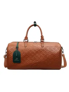 Vintage Embossed Large Capacity Duffel Bag for Men & Women, Travel & Gym Weekender Bag, Carry-On Shoulder Handbag for Business Trips
