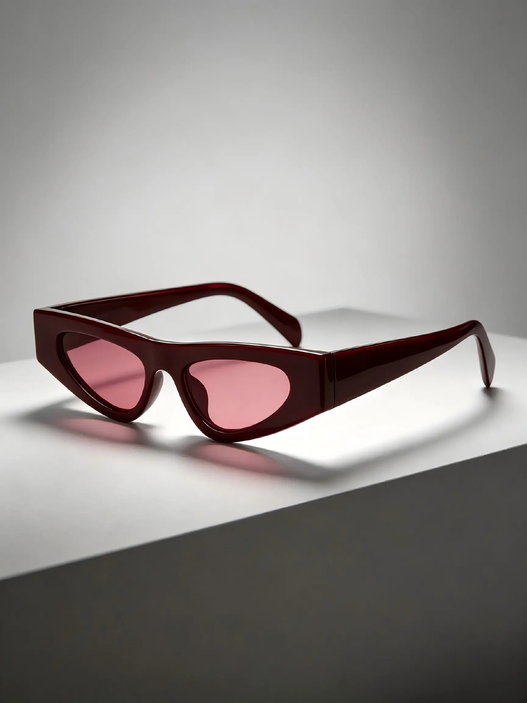 Vintage Narrow Frame Cat Eye Glasses, Fashionable Bold Style, Unique Small Frame Design, Slim Fit for Face Enhancement, Trendy Eyewear