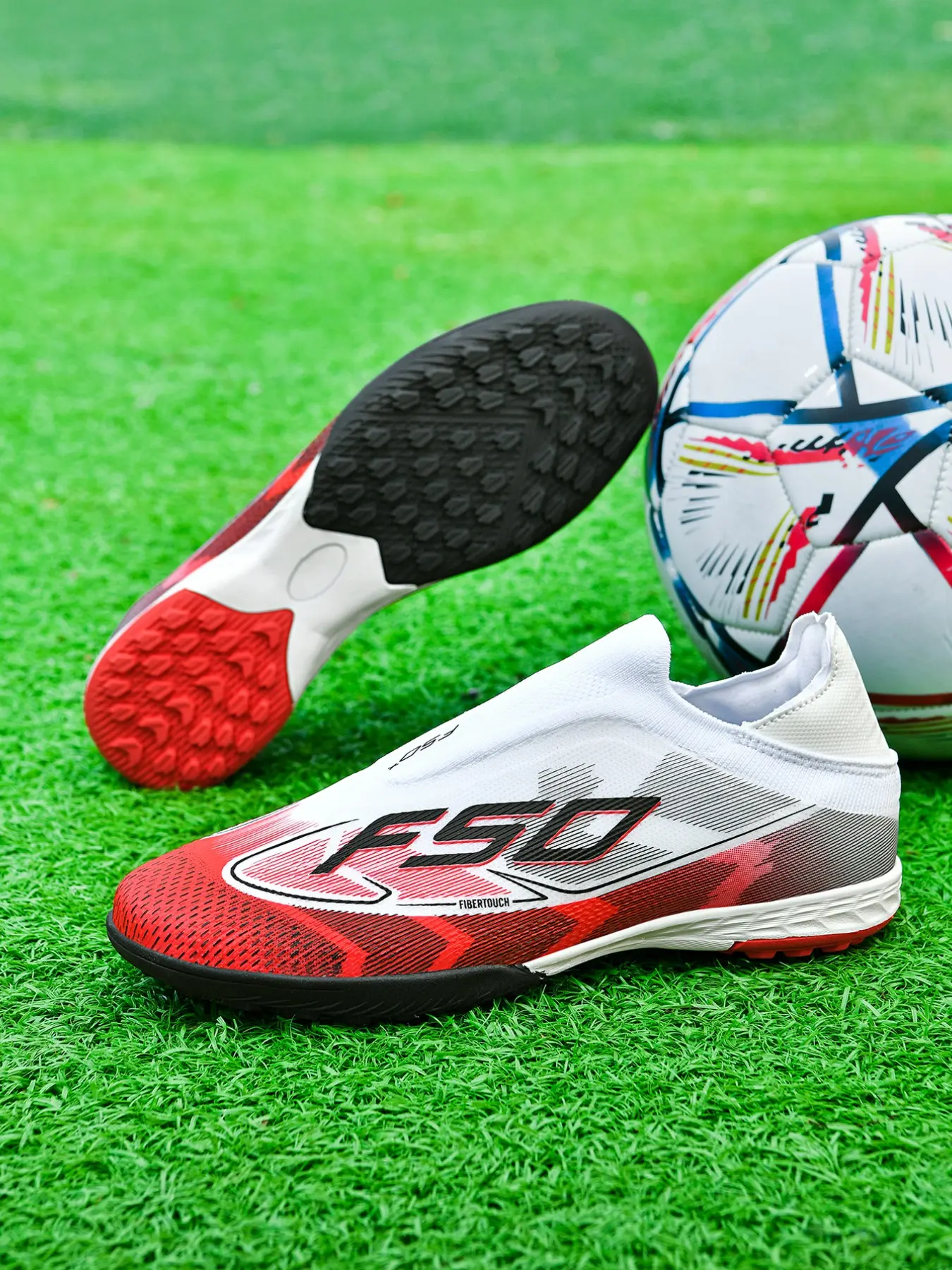 Unisex Football Shoes, Football Boots, PU Leather Upper, Durable Rubber Sole, Lightweight Design, Ideal for Mud & Short Grass Fields, Family Training & Matches, Sports Football Shoes, Soccer Shoes