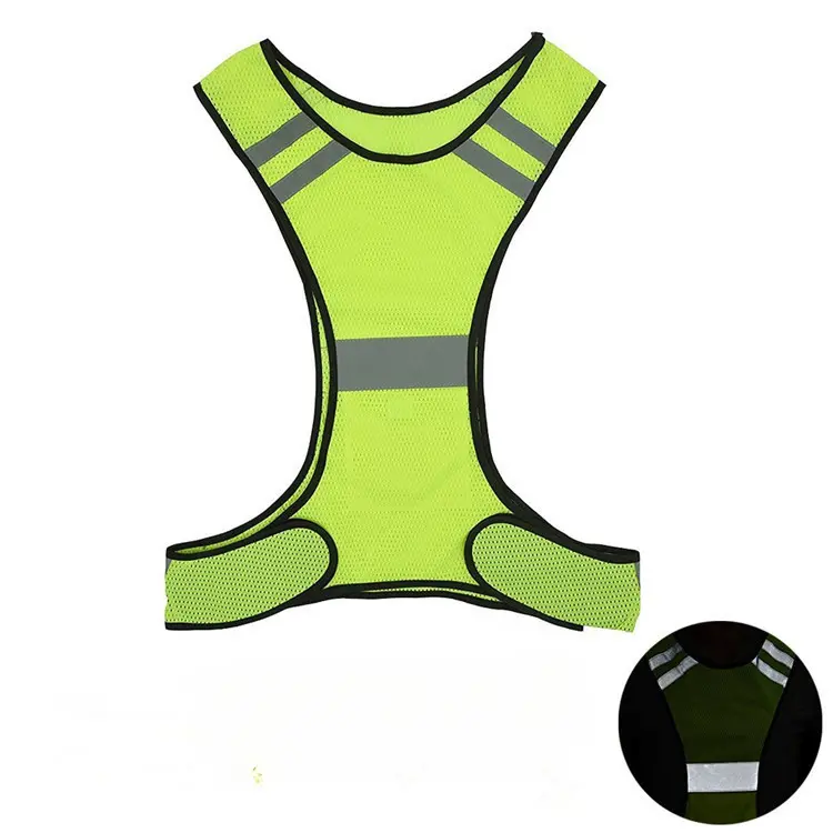 Reflective Running Vest for Men & Women, Lightweight Breathable Mesh with an Adjustable Fit and Reflective Strips for Cycling Sports, Night Jogging