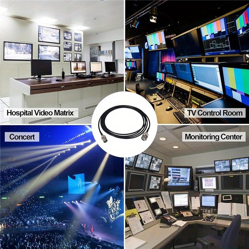 BNC Male to Female Coaxial Extension Cable, 50 Ohm RG174 for Video Signal, CCTV, DVR, Camcorder – High quality black connector with metal pins, ideal for broadcast, studio and home theater applications, video signal extension