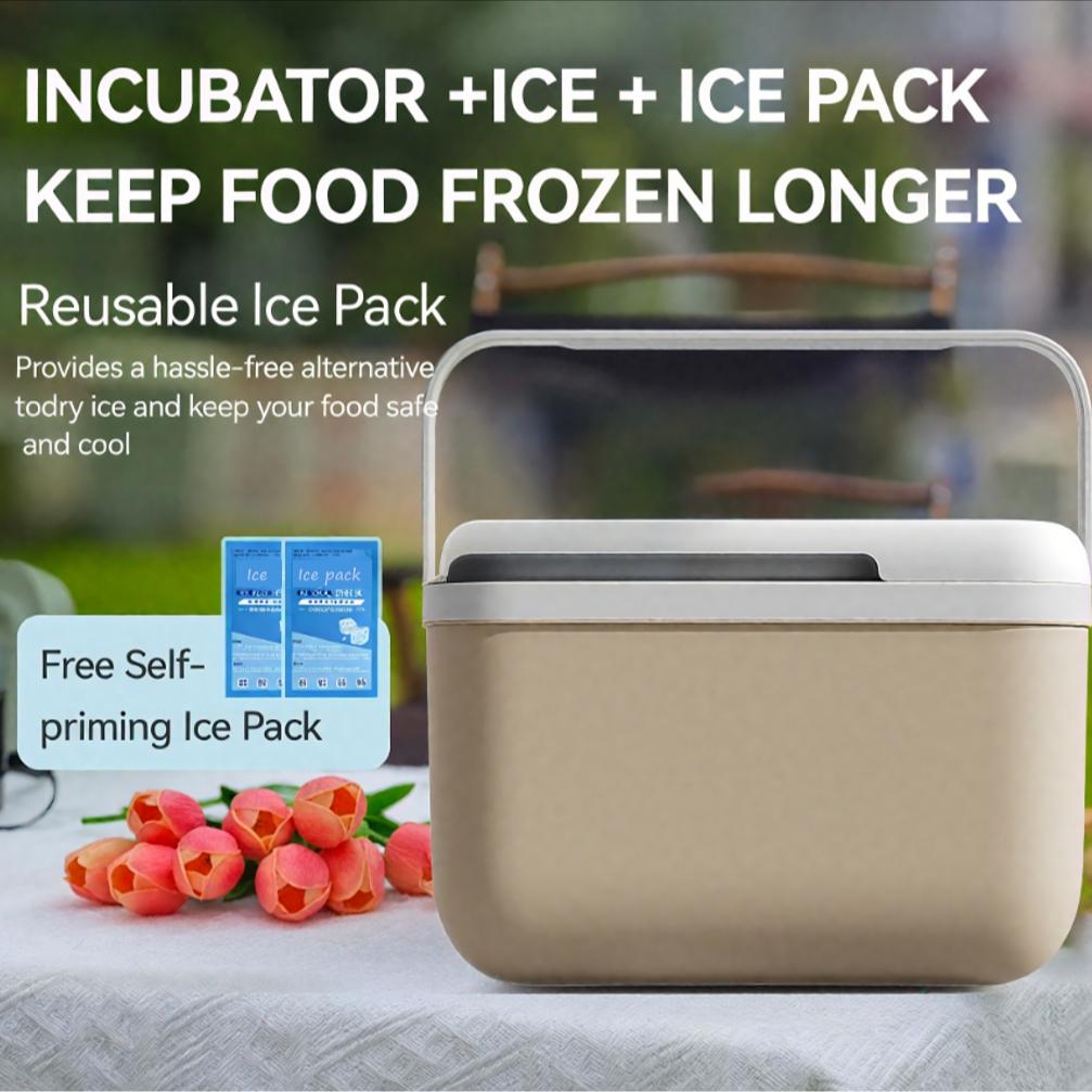 Portable Outdoor Cooler, Camping Cooler, Durable PU Material Cooler Box, Suitable for All Ages and Outdoor Activities