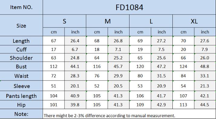 Women's Clothing Fashion Color Contrast Printed Casual Two-piece Suit