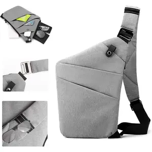 Anti Theft Travel Bag, Travel Purses Anti Theft Safe Slim Sling CrossBody Bag, Personal Flex Bag for Men&Women