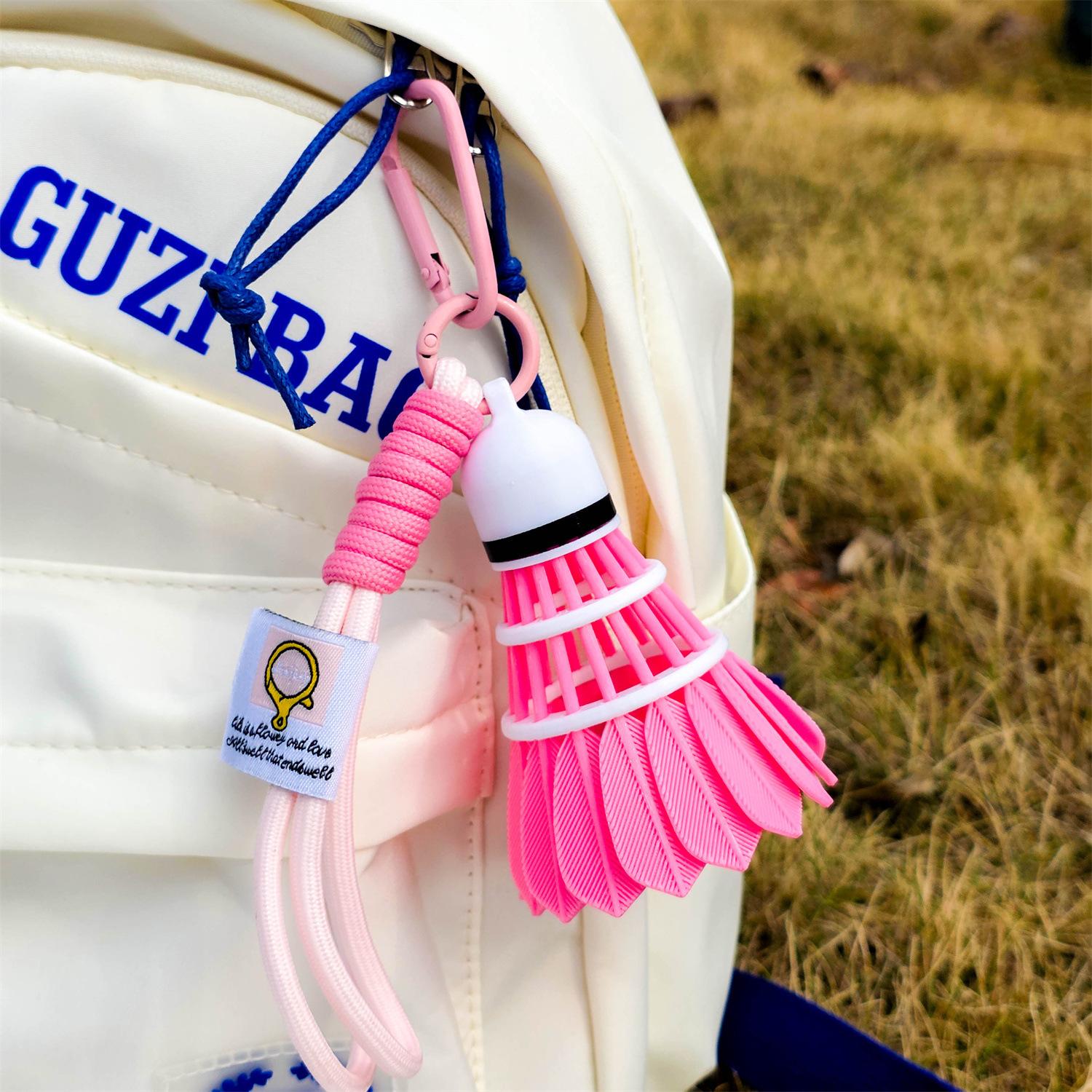 3D Printed Rainbow Badminton Charm, Daily Bag Pendant for Home & Outdoor Use