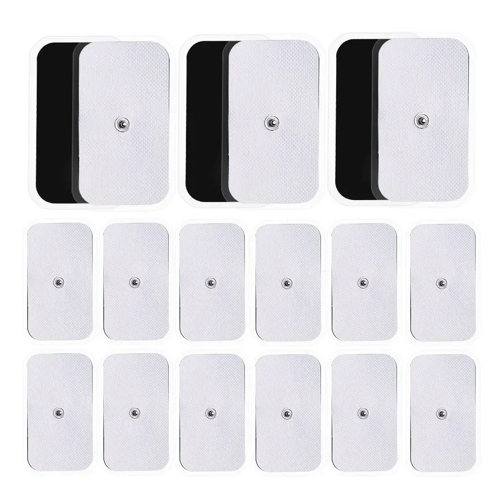 10/20/50/100pcs Replacement Electrode Pads for Electrotherapy Machines TENS Massager Hydrogel Pads Muscle Stimulation EMS Muscle Stimulator Accessories Attachment Reusable Design