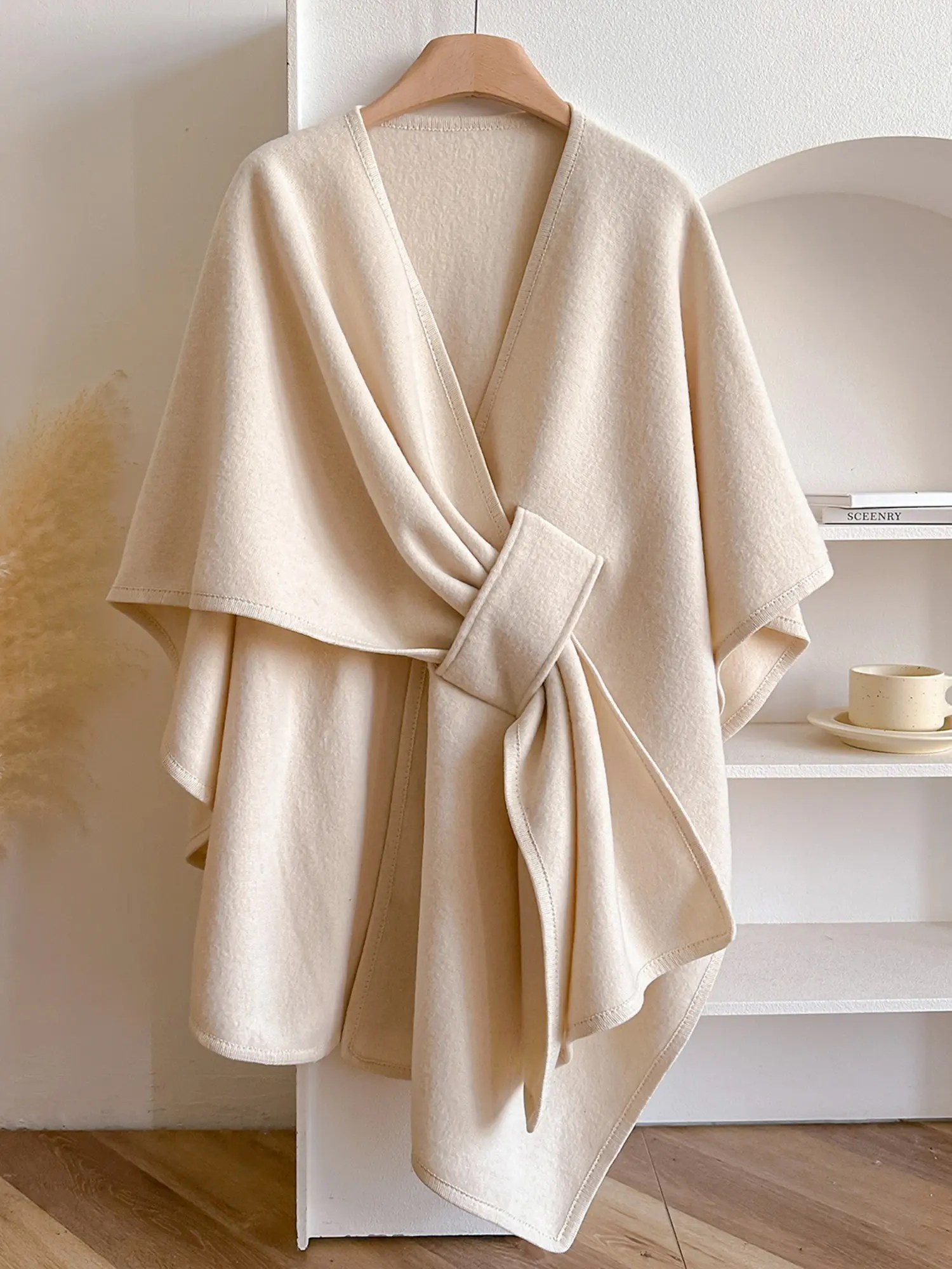 Women's Fall Winter Fashion Solid Color One Piece Shawl, Warm Comfortable Scarf, Casual Multifunctional Wrap for Autumn/winter Decor