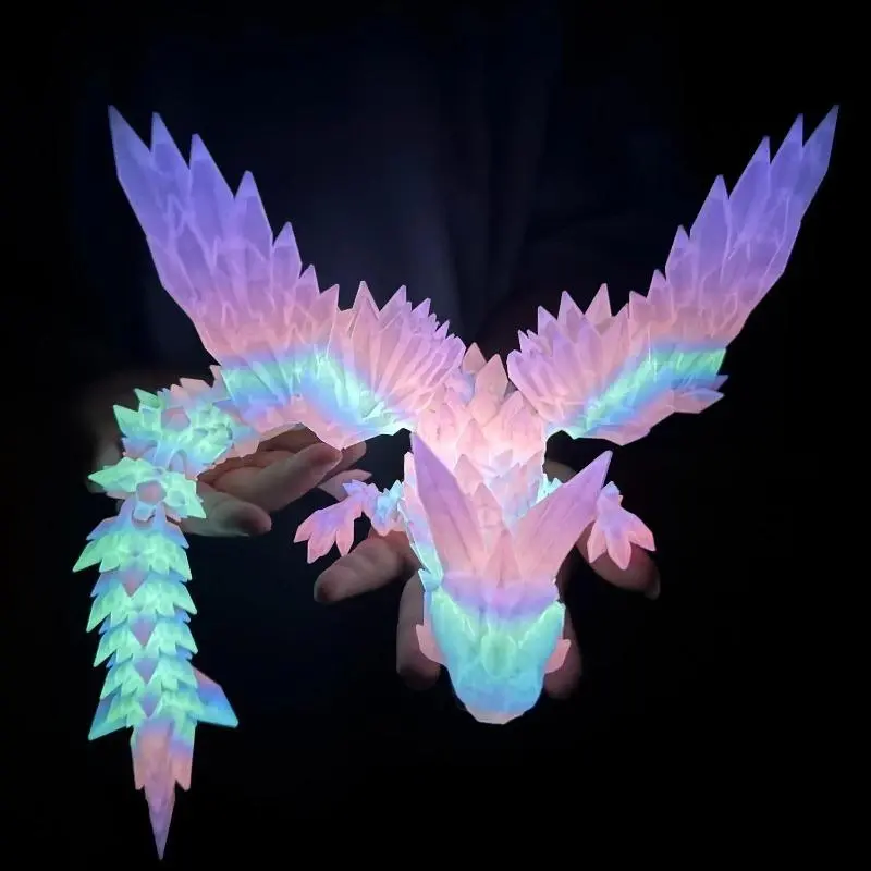 3D Printed Articulated Dragon Model - 1-Count Collectible Figurine for DIY Bag Accessories Enthusiasts, Creative Sculpture with Movable Joints, Distinctive Appearance & Dynamic Posing for Home Office Decoration #GLOBAL PICKS