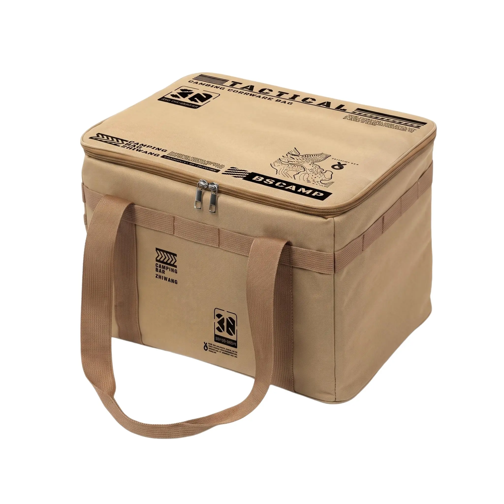 Large Capacity Outdoor Folding Picnic Camping Gear Storage Bag, Cutlery Kitchenware Tactical Organizer, Wilderness Survival Kit
