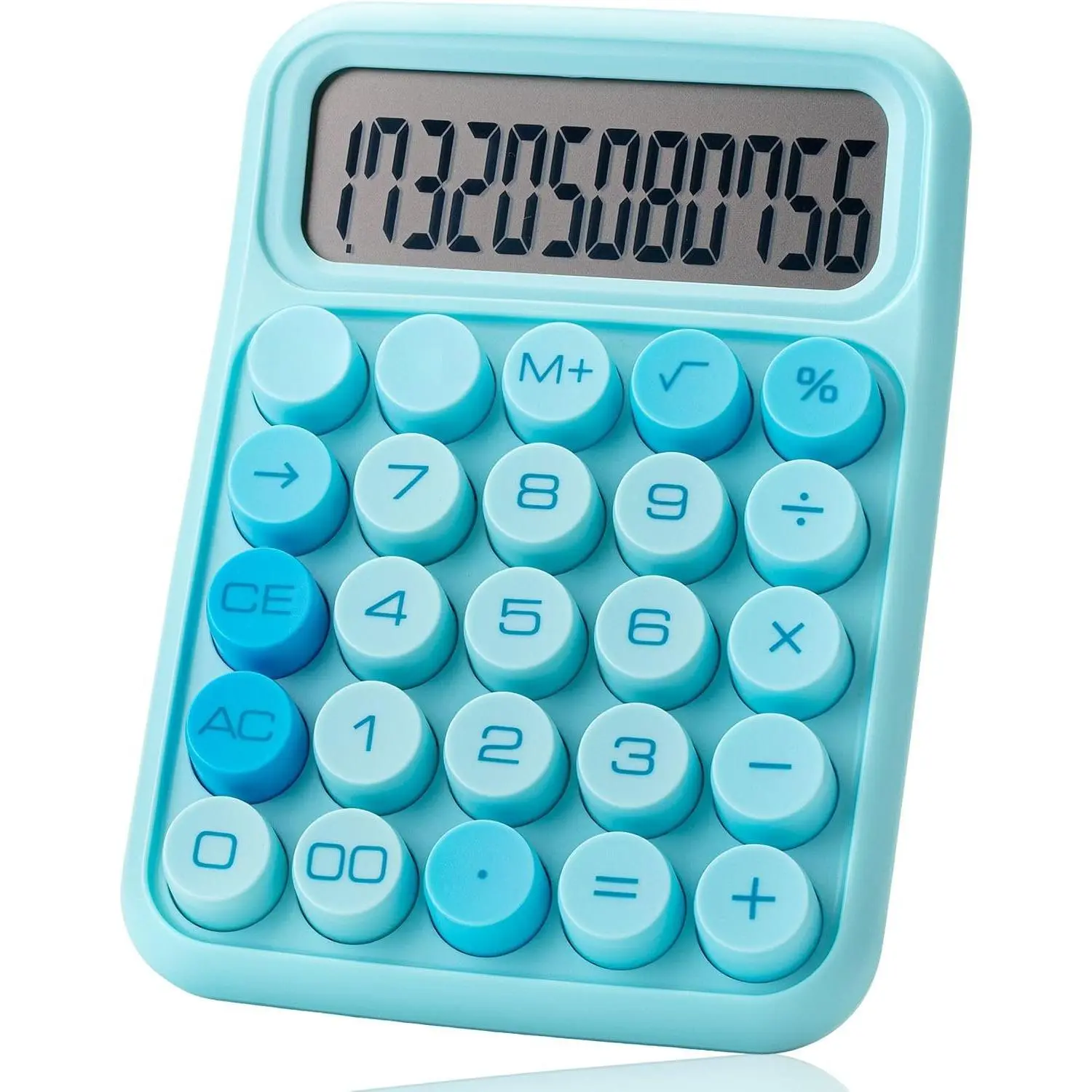 - Mechanical  Calculator, 12 Digit Large LCD Display | Blue with Big Buttons, Mechanical  Calculator for , School, Office