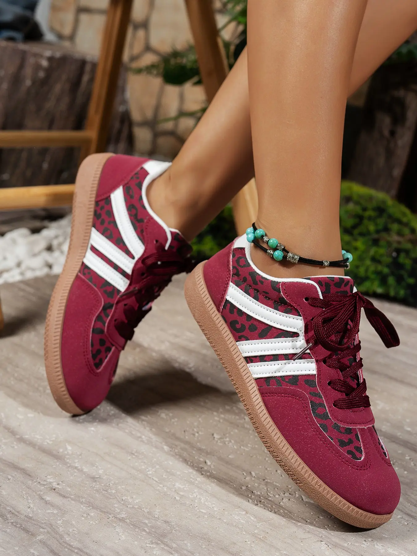 Women's Classic Retro Outdoor Sports Shoes, Fashion Flat Casual Shoes, Comfortable Low Top Sneakers, Old School Sneakers, Stylish and Trendy Footwear