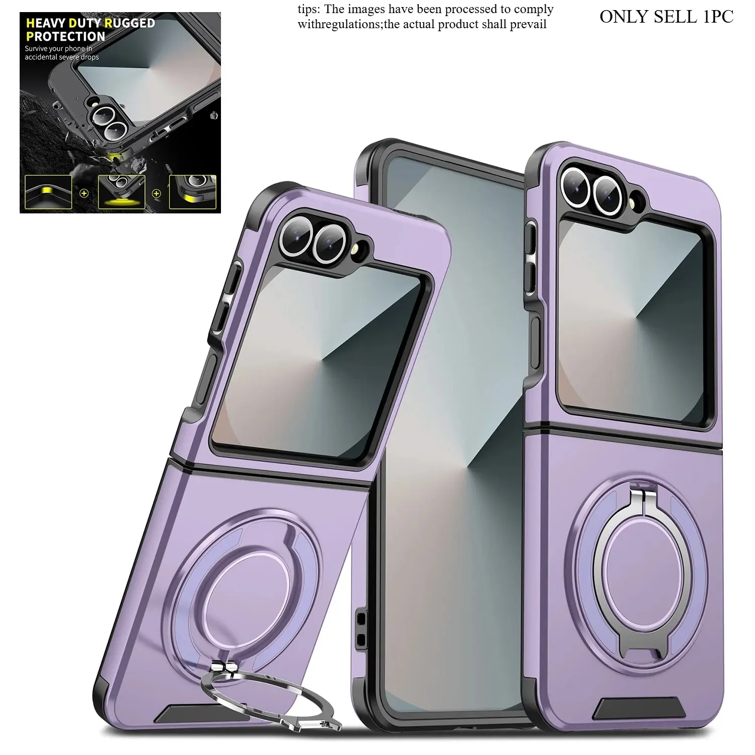 For Samsung Galaxy Z Flip6 Flip7 Flip8 Flip7FE 360 Degree Rotating Magnetic Bracket With Camera Protection Phone Case