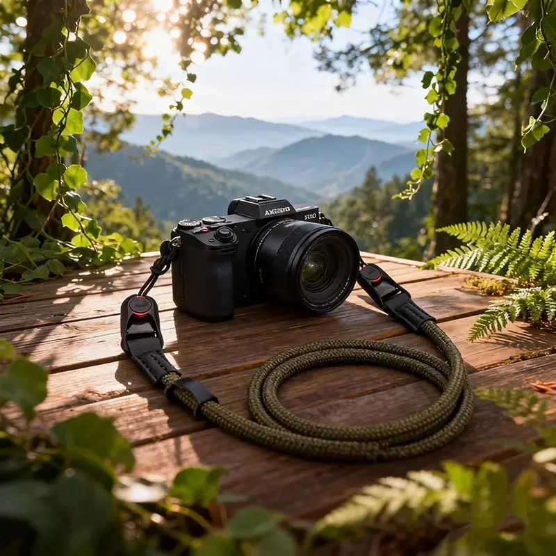 Adjustable Quick-Release Camera Strap, Durable Polyamide Climbing Rope, for Dslr Mirrorless Cameras, Compatible with Nikon Canon Sony Fuji