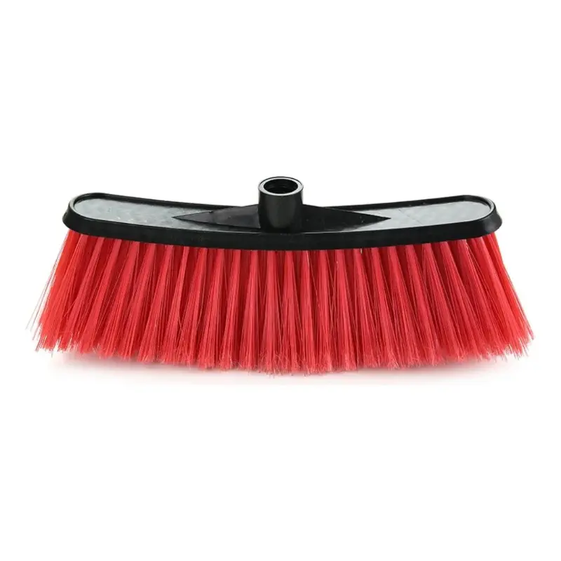 1 piece - Floor broom replacement brush head, thickened and widened broom head | sturdy | five rows of soft bristles design, suitable for most straight handle rods, easy to install, clean floor tiles without fear of wind, no dust, and fit the ground