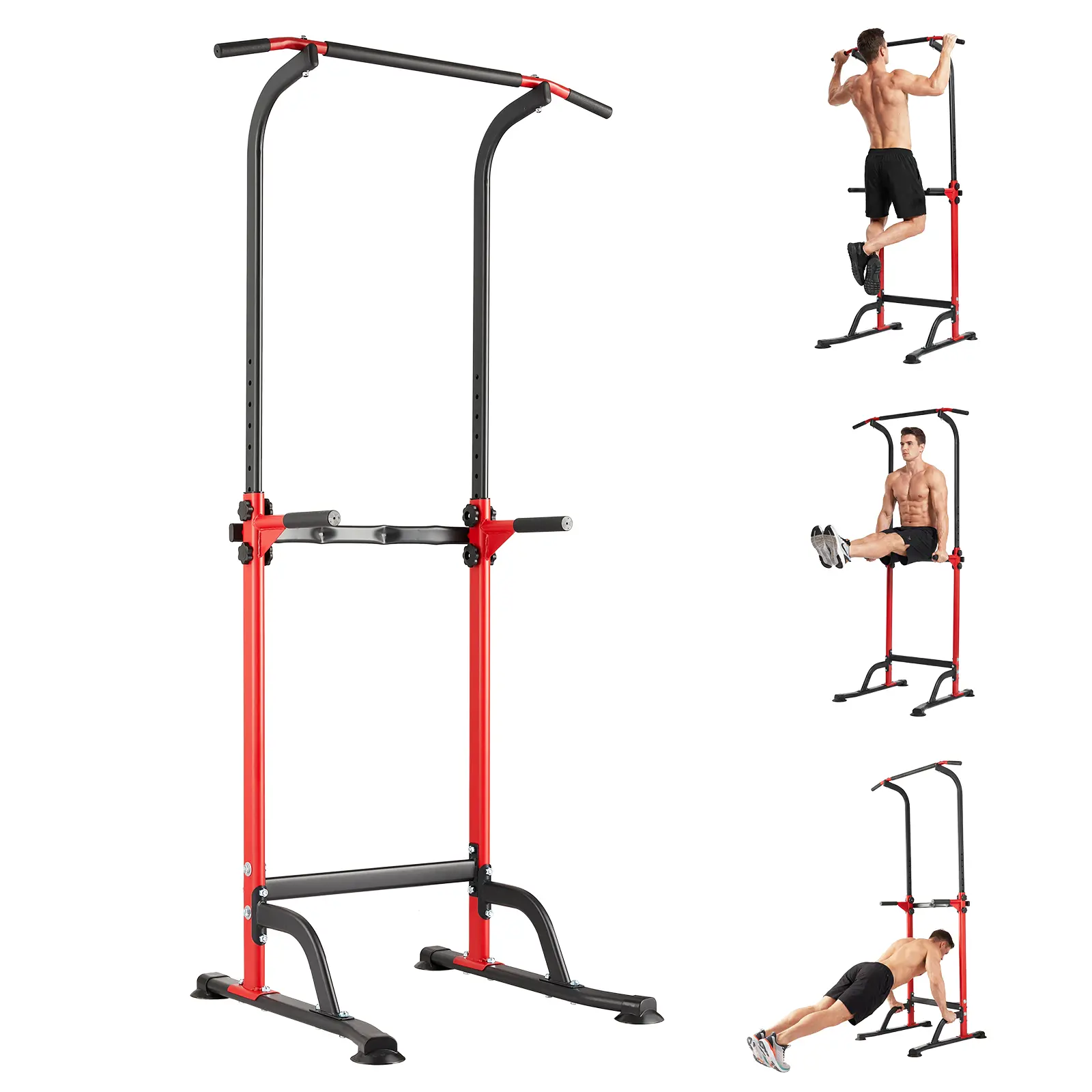 Free Standing Pull Up Bar Station – Multi-Function Dip & Strength Training Equipment for Home Gym – 210CM Height, Stable Indoor Fitness Tower – Supports 330lbs