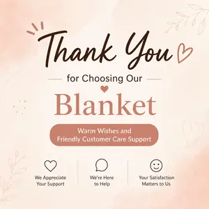 Thank You Message for Choosing Our Blanket, Warm Wishes and Friendly Customer Care Support