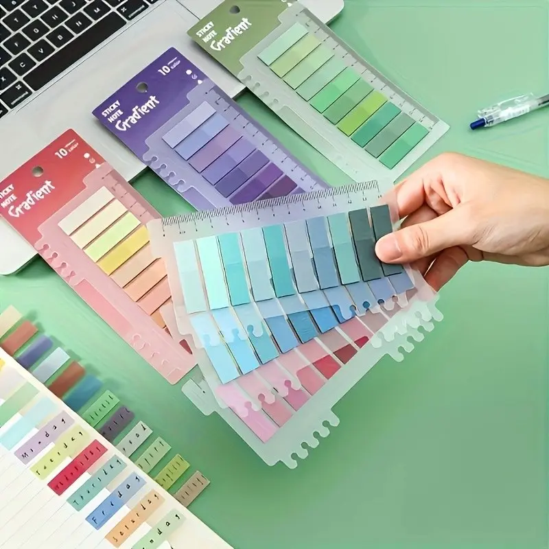 1200 Colorful Index Labels, 60 Colors, 20 Sheets Each, Book Markers, Office Supplies, Reading Notebook Stickers, 6 Packs, Versatile Use
