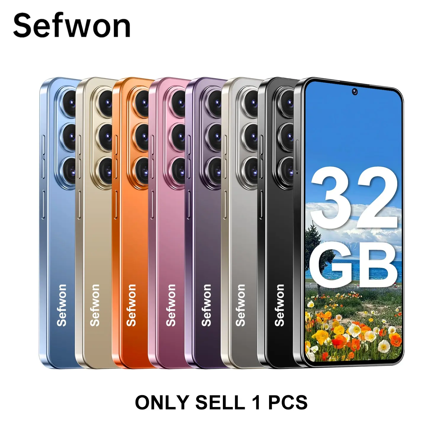 Sefwon S25 Max 2026 Smart Android Phone, Cellphone, 4g Network, 3+32GB RAM, 5+13mp Camera, Dual Sim, 6.56-Inch Screen, 3200mah Battery
