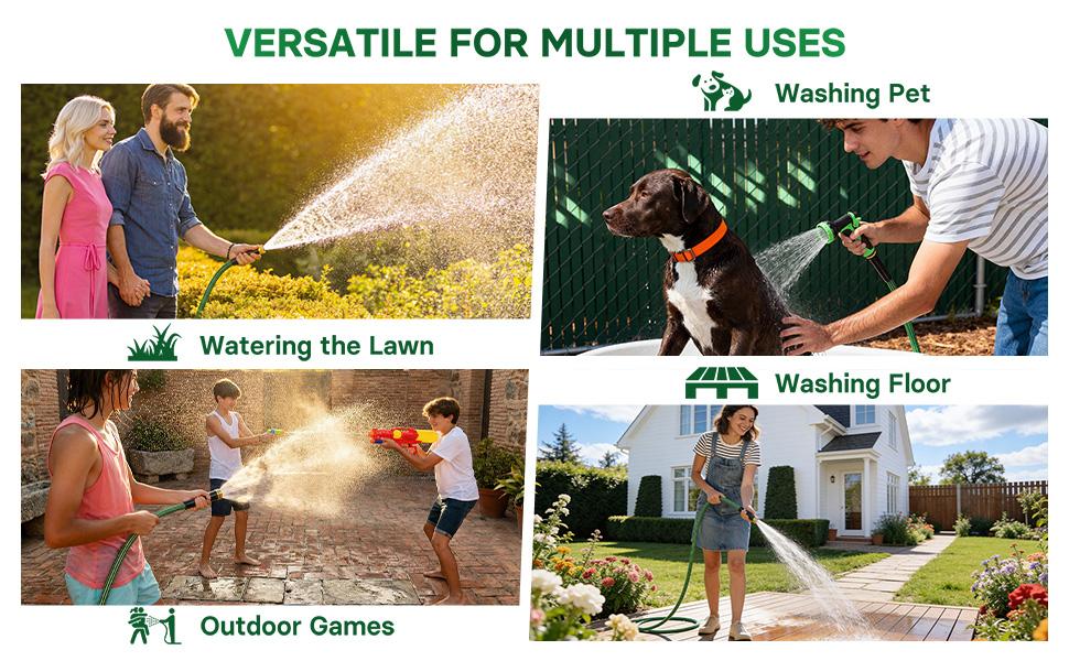 Garden Hose 100 ft Flexible Non-Expandable Water Hose Kink-Free Ultra Lightweight Leak-Proof Durable Portable Wear-Resistant Hoses Pipe with 3/4" Brass Fittings for Outdoor Yard Lawn Car Wash Garden Hose 100 ft Flexible Non-Expandable Water Hose Kink-Free Ultra Lightweight Leak-Proof Durable Portable Wear-Resistant Hoses Pipe with 3/4" Brass Fittings for Outdoor Yard Lawn Car Wash