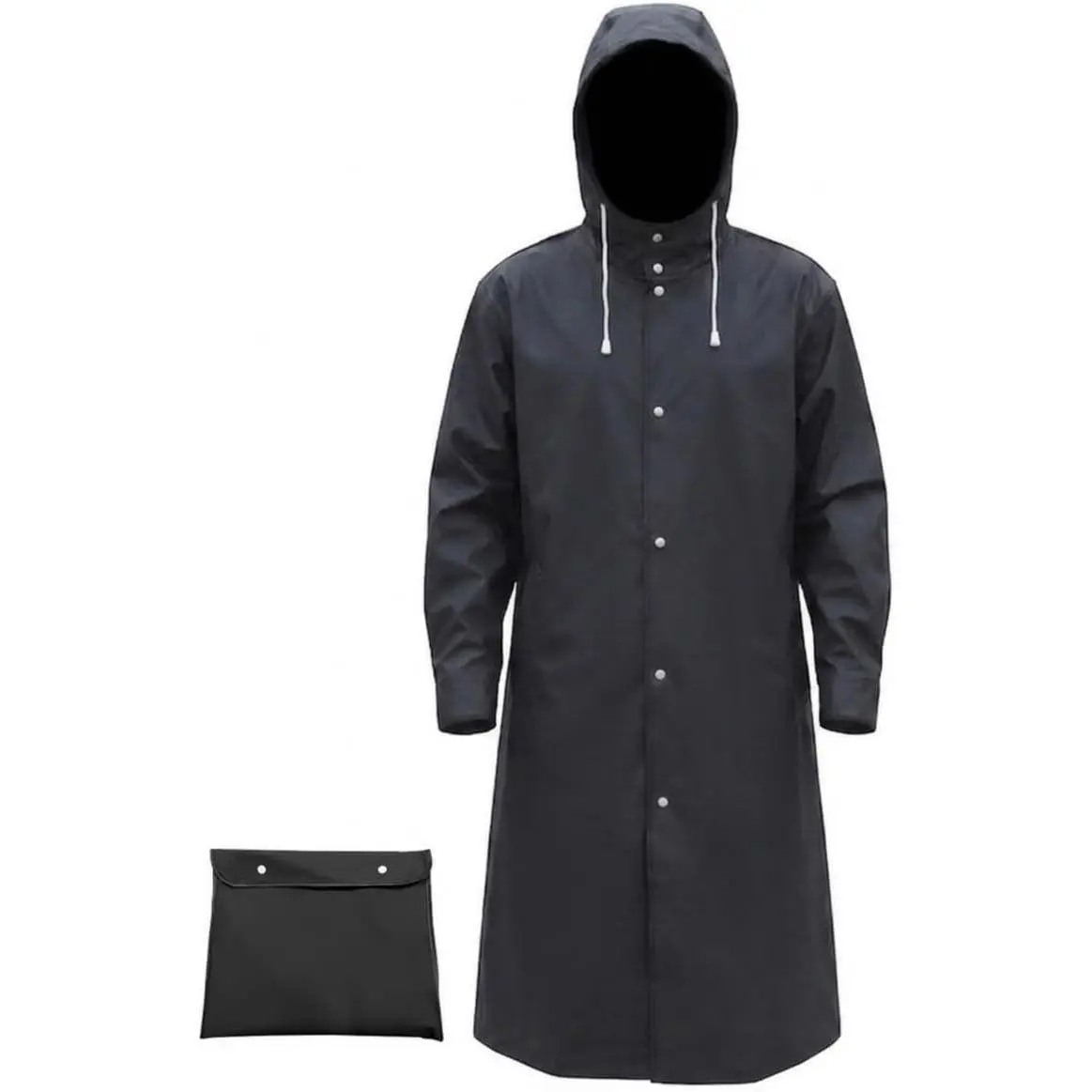Men's Reusable EVA Long Raincoat - Windproof, Waterproof Trench Coat for Hiking, Fishing, Outdoor Activities | Menswear Jackets, Men's Outdoor Clothes