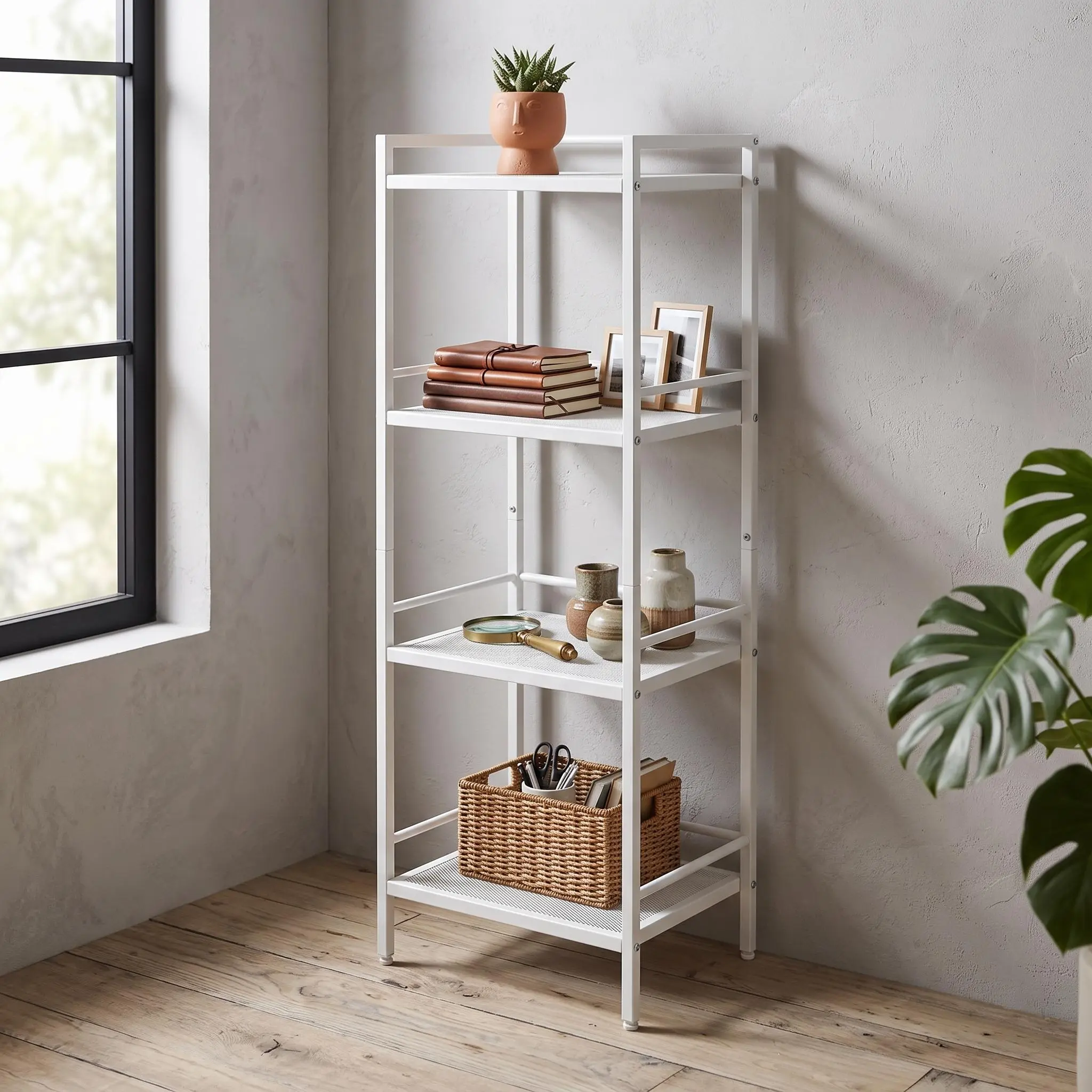 Space-Saving Utility - 3-Tier Metal Kitchen Storage Rack, Freestanding Shelf Organizer for Kitchen, Bathroom, Living Room, Office - Durable, Rust-Resistant Metal Construction - Multipurpose Storage Solution