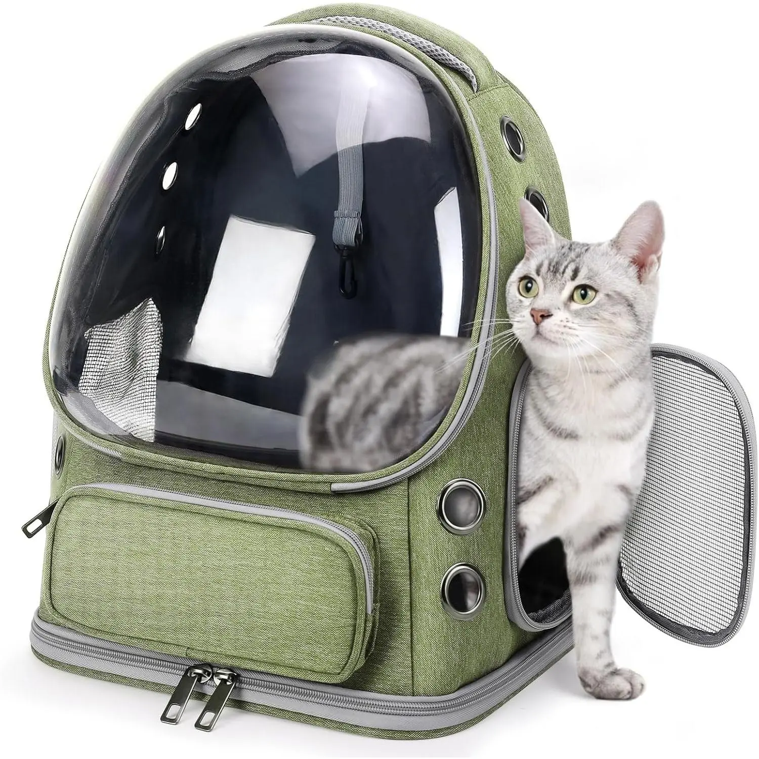 Backpack Carrier, Breathable  Carrier Large Space Bubble  Backpack for Kitty Small  up to 15lbs, Transparent & Foldable  Carrier for Travel Hiking