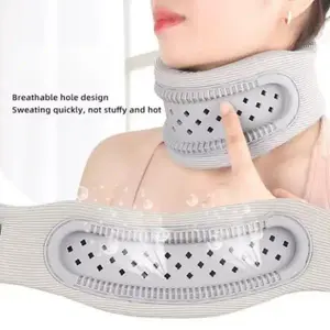 Sleep and pain relief neck brace, memory foam cervical support brace, adjustable orthopedic neck brace, helps with neck recovery.