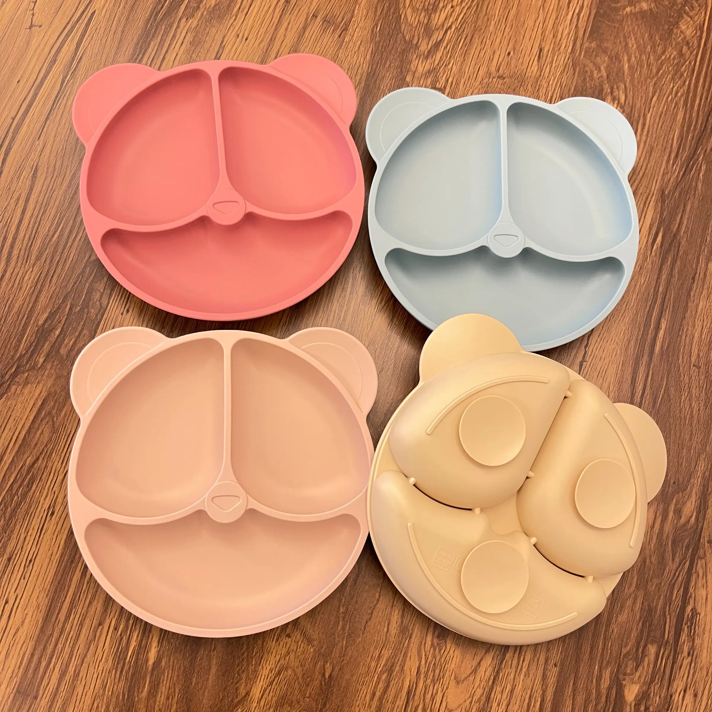 Toddler Plates| Food Grade Silicone Baby Divided Suction Plates for Kids Toddler Self Feeding Feeding Accessories| Dishwasher and Microwave Safe