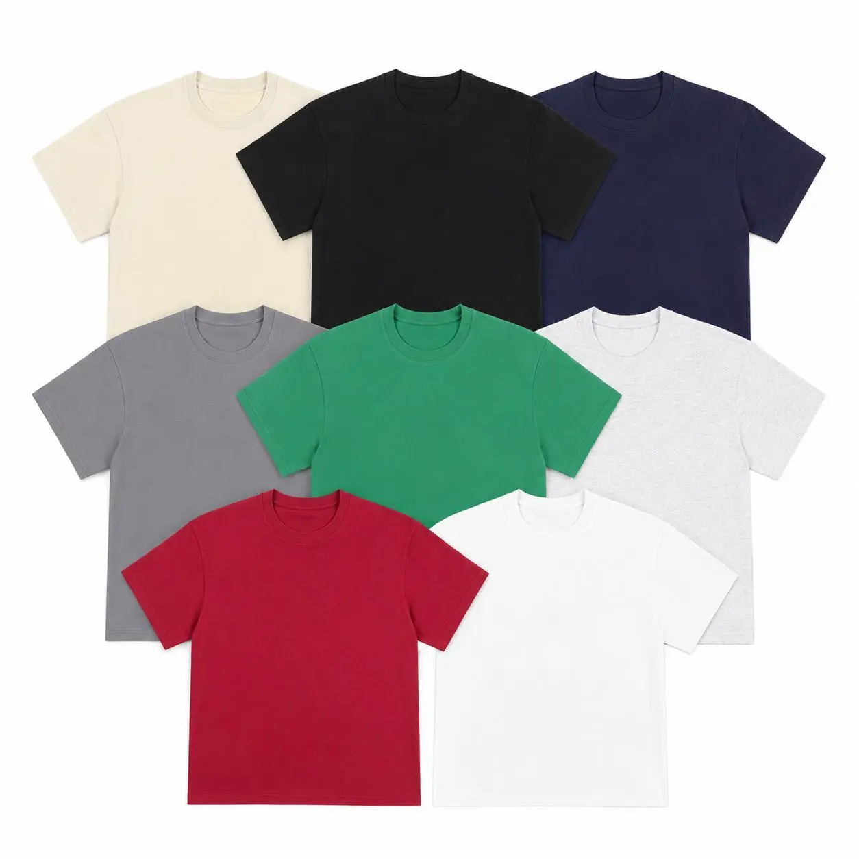 Men's 4-Pack Basic 100% Cotton Crewneck Short Sleeve T-Shirts, Soft Breathable Relaxed Fit Menswear, Plain Tees for Casual Sports, All-Season Sports Tops, Shortsleeve
