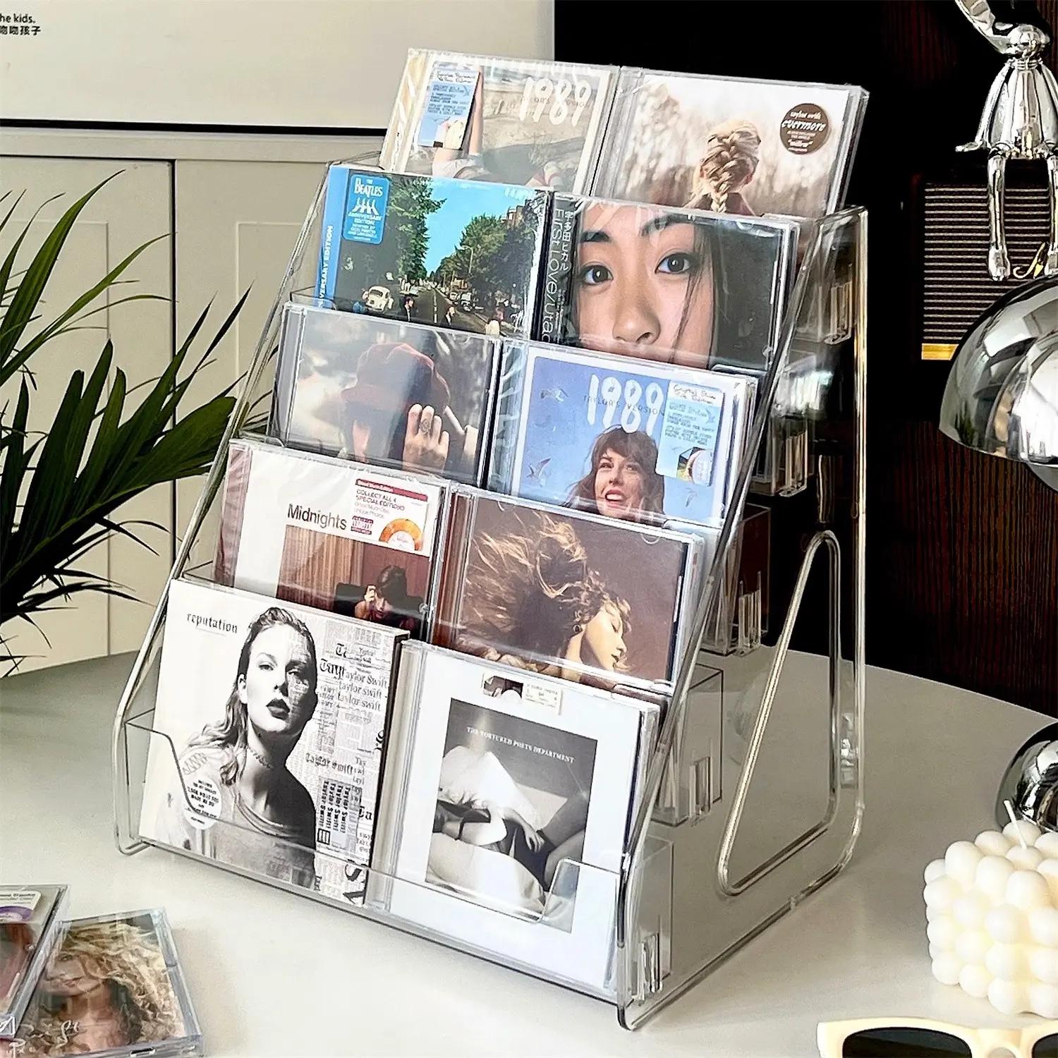 Acrylic CD Holder, Vinyl Record Storage Box, DVD Case, Cassette Tape Organizer, Durable Plastic Media Container, Clear Plastic Organizers, Collectibles Storage