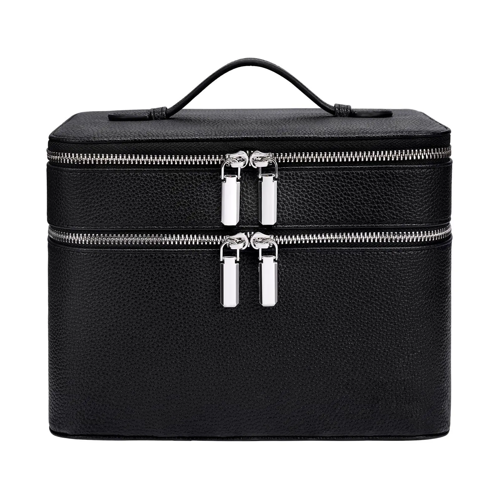 Double Layer Portable Professional Makeup Bag, Skincare Organizer, Eyelash Extension Dedicated PU Storage Box, Multi-Compartment Cosmetics Case, Cosmetic Travel Bag