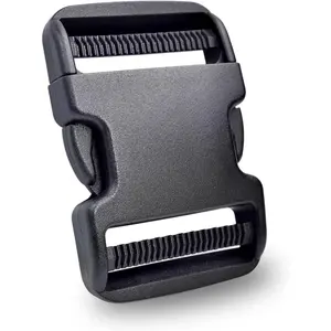 5 Pack 2 Inch Quick Side Release Plastic Buckle Clips Snaps Military Dual Adjustable Heavy Duty for Backpack Buckles Replacement Nylon Webbing Luggage Straps Belt Fanny Pack Buckle No Sewing