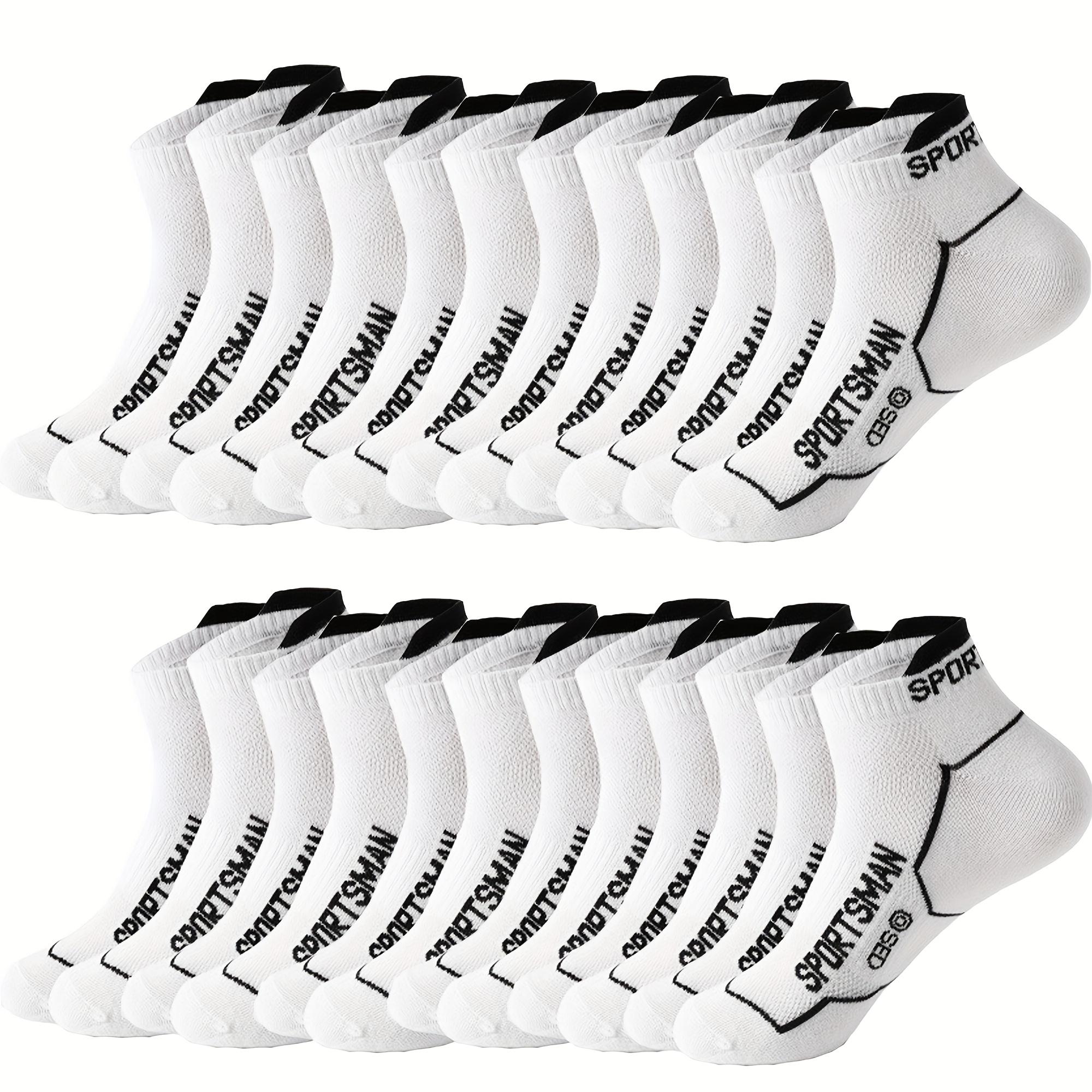 12 Pairs Breathable Men's Athletic Socks | Moisture-Wicking, Short-Cut Low-Top Casual Socks for Running, Sports, and Everyday Wear | All Season Comfort, Athletic Socks, Stretchy Fabric, Sweat-Resistant