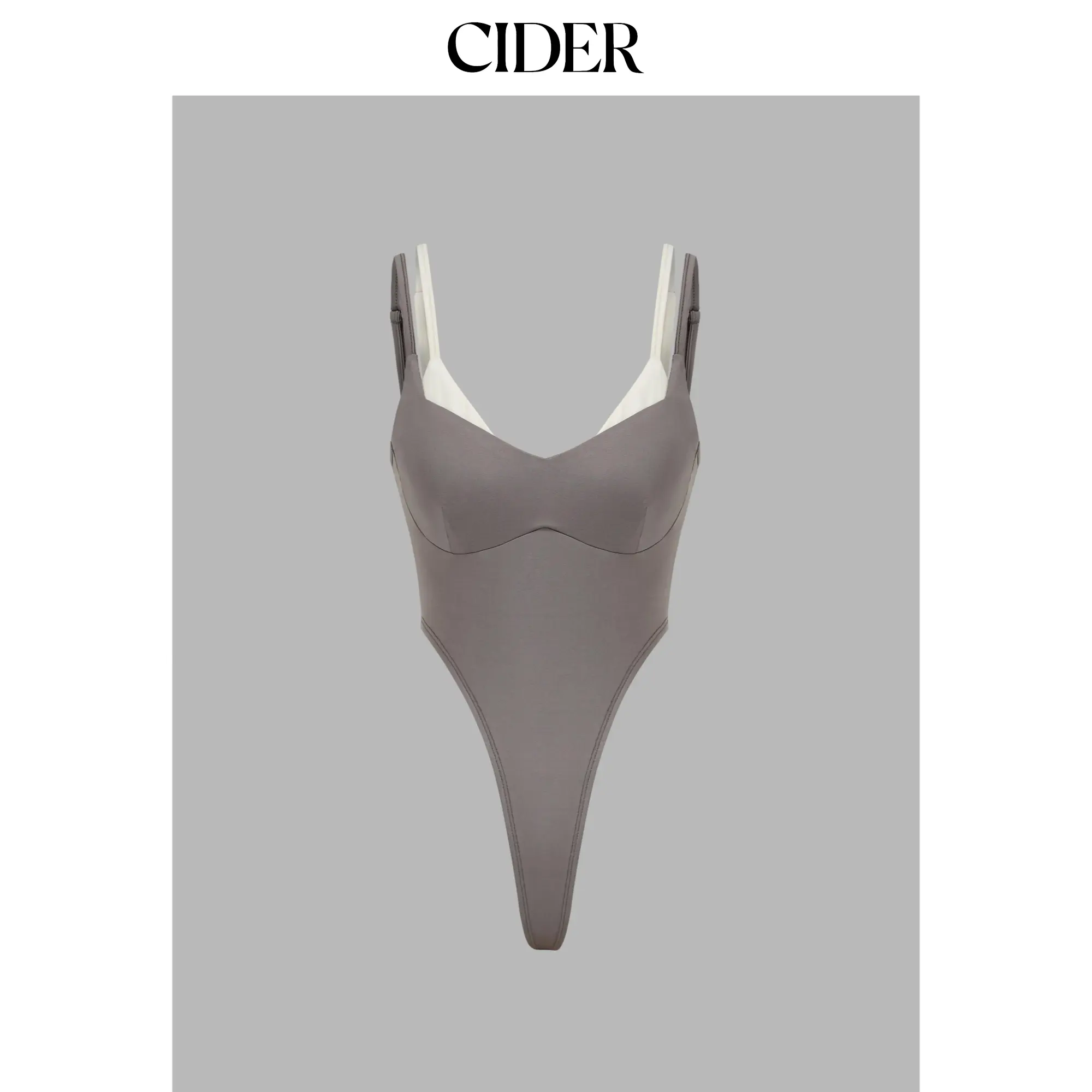 Cider [size 2-10] V-neck Two Tone Bodysuit