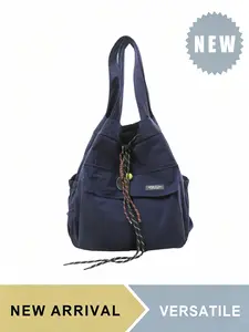 Convertible Drawstring Tote Backpack for Men Women, Large Capacity Casual Shoulder Bag with Side Water Bottle Pockets, Lightweight Daypack for Hiking Trekking Travel Picnic Commute Daily Use, Dual Carry with Adjustable Straps, Multiple Colors Available