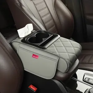 Car Armrest Pad, Universal Four-Season Elevating Pad, Five-In-One Protection Cover, Fashionable Color, Fits Most 5-Seater Cars, Suvs